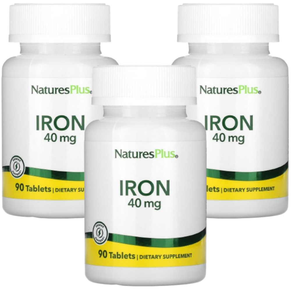 네이처스플러스 철분 <b>Iron 40mg</b> 90정 3개