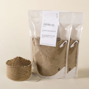 방앗간청년 압력으로 쪄서 볶은 국산 서리태 흑임자 선식 500g 2개