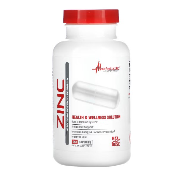 메타볼릭뉴트리션 <b>아연</b> 글루콘산 구연산 75mg 90캡슐 3개월분 <b>산화아연</b> Zinc