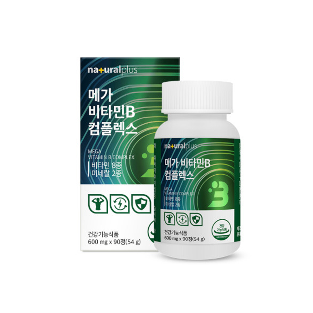 비타민B 군 컴플렉스 8종 미네랄 2종 활력 영양보충용 정제형 90정