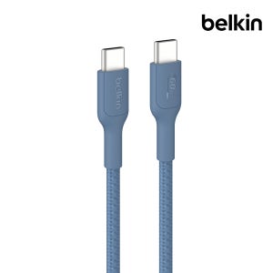 벨킨 60W USB-C to C 브레이디드 충전 케이블 CAB024 블루, 1개, 2m