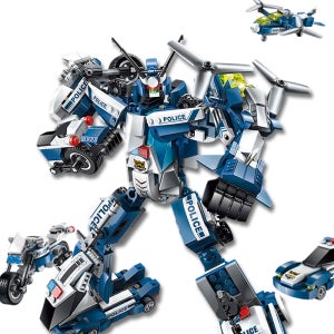 경찰 폴리스 6단 합체 로봇 블럭 블록 (경찰차 로봇 장난감)