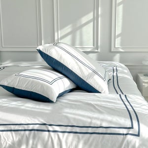 1+1 갤러리 워싱 호텔식 베개커버 2장 더 블루, 50x70cm