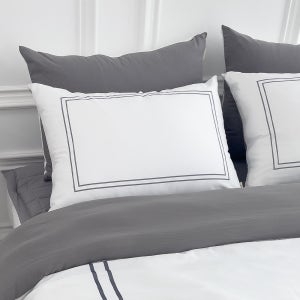 1+1 갤러리 워싱 호텔식 베개커버 2장 더 그레이, 50x70cm