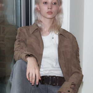 프린지 스웨이드 자켓 [BEIGE]