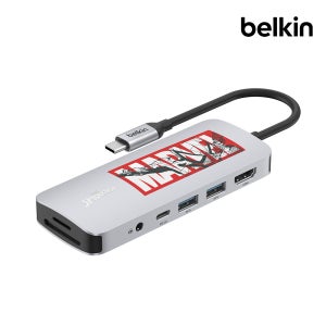 벨킨 마블 스파이더맨 7in1 USB C타입 멀티 허브 AVC009qcMV 아이패드 맥북 에어 M4 프로 윈도우 노트북 호환