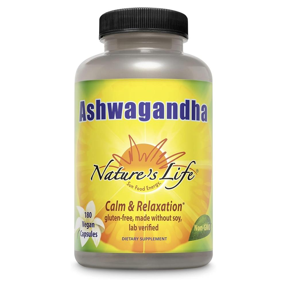<b>네이쳐스라이프</b> 아슈와간다 아쉬아간다 추출물 Ashwagandha 2100mg 180 비건캡슐