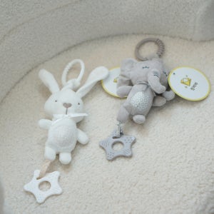 젬베베 흑백 모빌 인형 유모차 장난감 애착 오르골 인형 트립트랩 뉴본 모빌