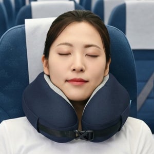 바디럽 무중력 목베개+전용 파우치 고밀도 메모리폼 넥필로우 사무실 운전 비행기 기내용