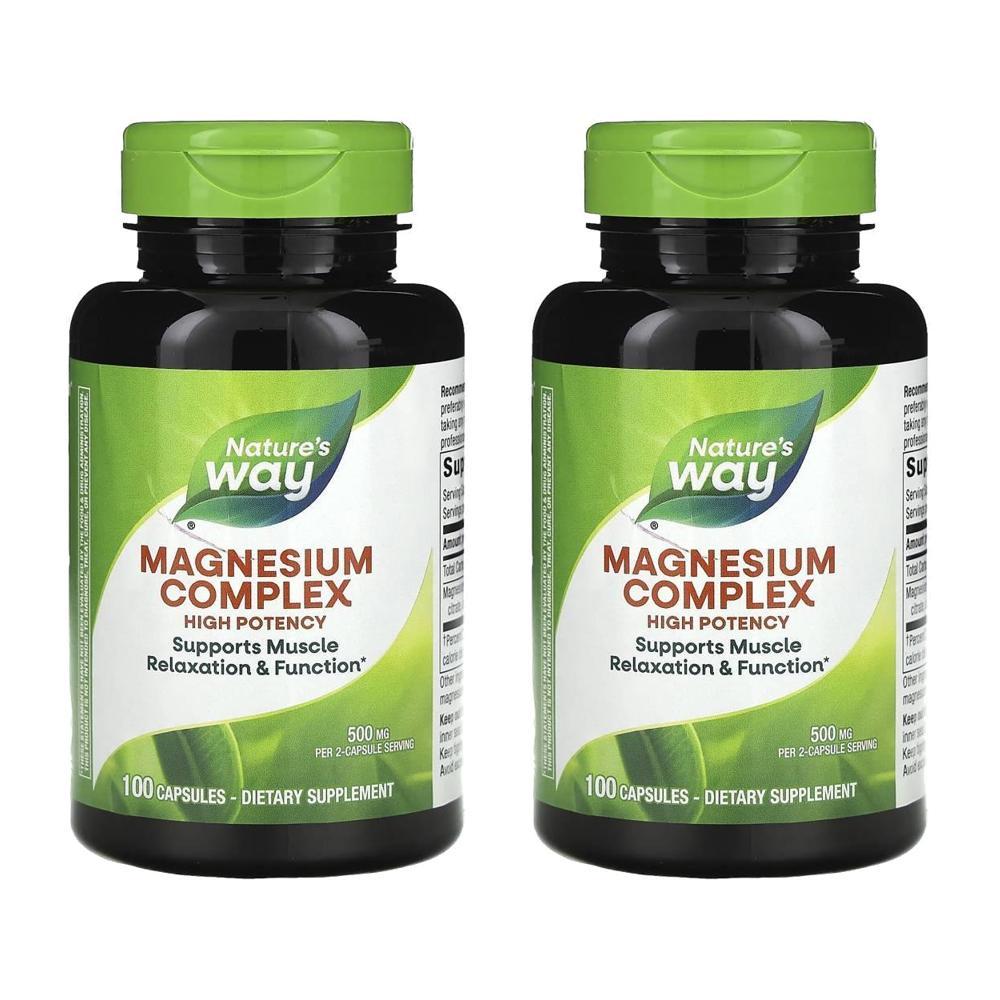 네이처스웨이 <b>마그네슘 컴플렉스 250mg</b> 캡슐 100정 2개