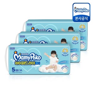 마미포코 하이퍼드라이팬티 기저귀 특대형 여아용 5단계 102매 1BOX