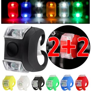 (자전거 실리콘안전등 D타입 CR2032 -4P) 자전거 안전등 led 라이트 후미등 후레쉬 전조등