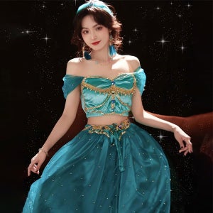 [대여] 알라딘 자스민 오리지널 공주 드레스 디즈니 지브리 코스튬 코스프레 옷 졸업사진 졸사컨셉 할로윈 캐릭터 의상