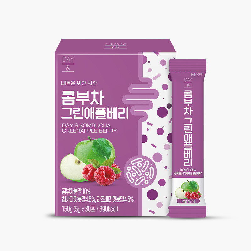참앤들황토농원 데이앤 콤부차 그린애플베리맛 그린애플베리
