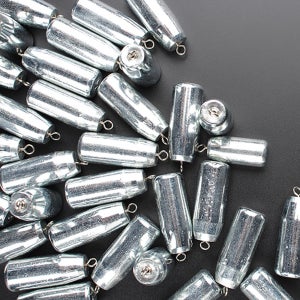 원투 봉돌 갑오징어 구멍 회전봉돌 고리 강철추 낚시추 쭈꾸미 40호