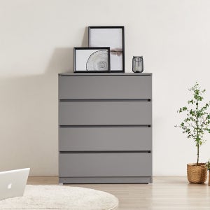 동서가구 팬타 속 깊은 모듈 와이드 서랍장 800, 4단, 그레이