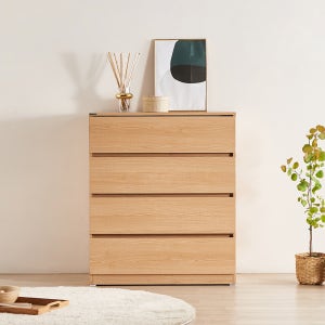 동서가구 팬타 속 깊은 모듈 와이드 서랍장 800, 4단, 메이플