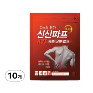 파스의 명가 신신파프 일체형 HOT 5매입 x 10개