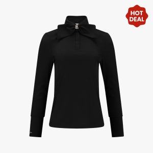 페어라이어 골프웨어 앞 리본 티셔츠 블랙