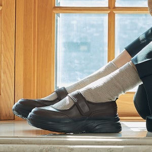 허시파피 여성 소가죽 플랫폼 메리제인 스니커즈 - 3FR4071/4072