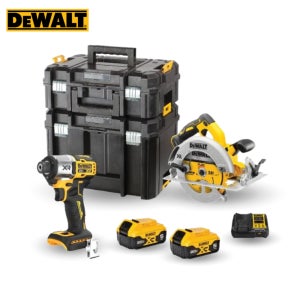 디월트 DCK2148P2T 20V 충전 임팩드릴 + 원형톱 + 5.0Ah 배터리 2개 콤보세트 (DCF845N + DCS570N)