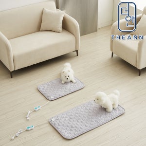 강아지 탄소매트 고양이 전기방석 쇼파 의자 전기장판 2인용, 대형 45x90cm, 연그레이