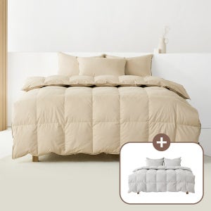 [2장세트] 라뽐므 오폴레 한겨울용 코튼 구스 이불 거위털 겨울 이불 SS 2장