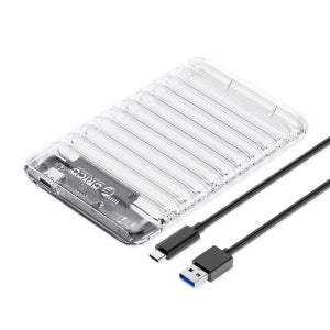 오리코 외장하드케이스 HDD/SSD 2.5인치 SATA C타입 USB3.1 6Gbps 투명케이스 2139C3-V1