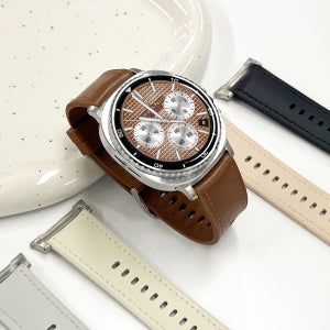 캘릭스 갤럭시워치8 클래식 호환 하이브리드 실리콘 가죽 스트랩 밴드 시계줄