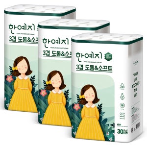 한예지 도톰앤소프트 20m 30롤 3팩