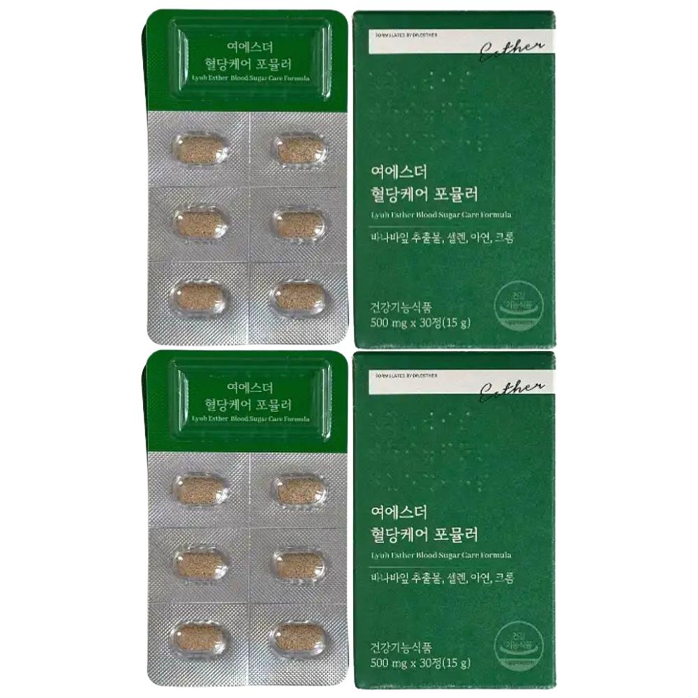 여에스더 바나바잎 추출물 혈당케어 영양제 포뮬러 30캡슐 2박스