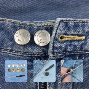 바지 요술단추 허리 줄이기 늘리기 청바지 슬랙스 정장 치마 수선 수리 후크 조절 줄임 늘림
