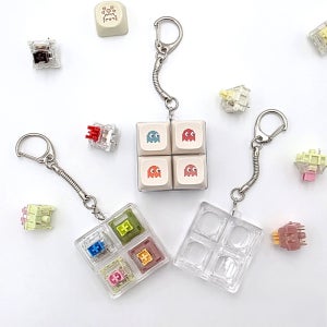 딸각이 커스텀 키보드 키링 1구 4구 LED 키캡 키링 만들기 기업행사 굿즈 단체주문 가능