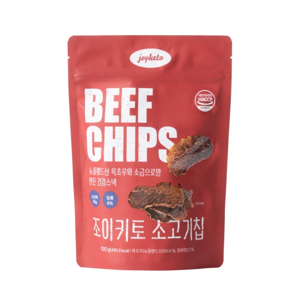 조이키토 소고기칩 100g 대용량 그래스페드 목초우 단백질 스낵