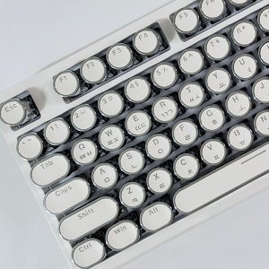 레트로 타자기 104키 동그란 원형 클래식 타자기 모양 예쁜 기계식키보드 풀배열 한영 키캡