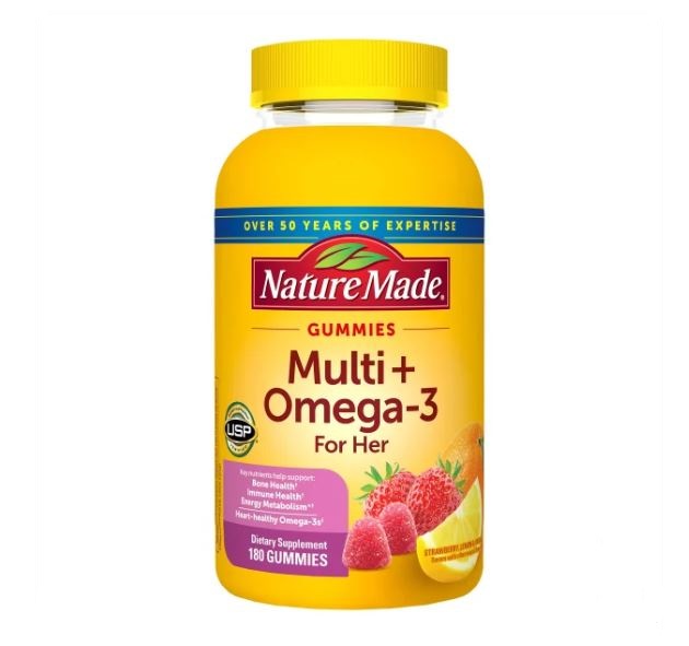 네이처 메이드 <b>여성용</b> <b>멀티</b> <b>포</b> 허 + 오메가3 180구미