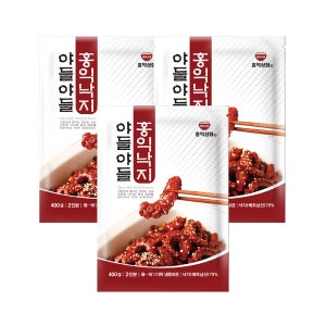 홍익낙지 낙지볶음 밀키트 매운 캠핑 음식 맛집 400g, 3개