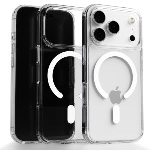 맥세이프 호환 케이스 투명 범퍼 2배 자력 화이트, 아이폰17 프로 맥스