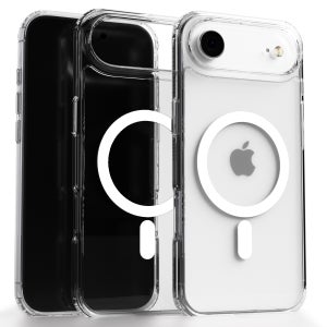 에어스타 맥세이프 호환 케이스 투명 범퍼 2배 자력 화이트, 아이폰 에어