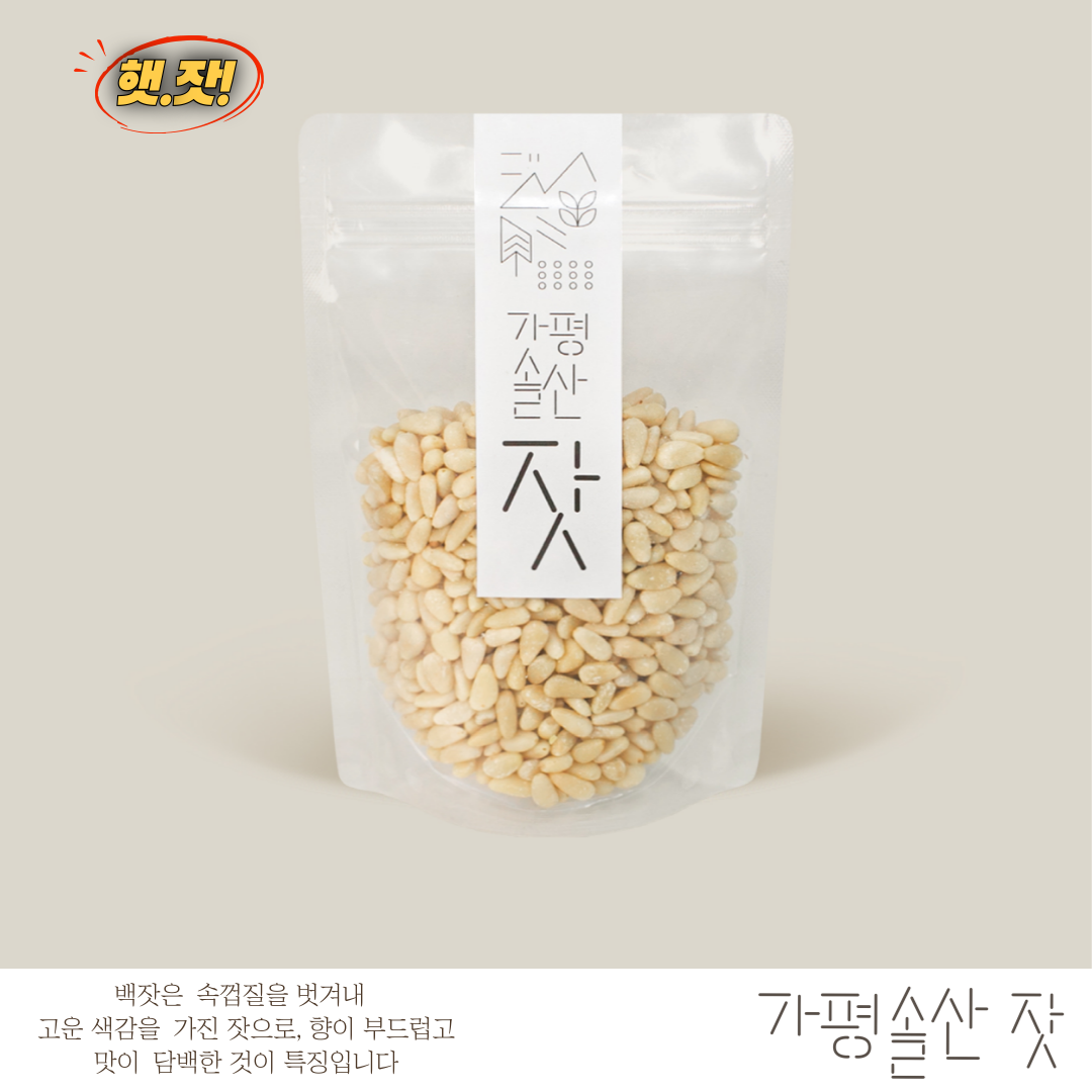 가평솔산 잣,국내산 햇잣,백잣 500g