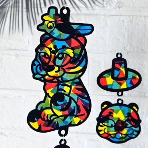 전통 민화 호작도 까치 호랑이 펠트 썬캐쳐 만들기 키트 작호도 / 외국인선물 한국기념품