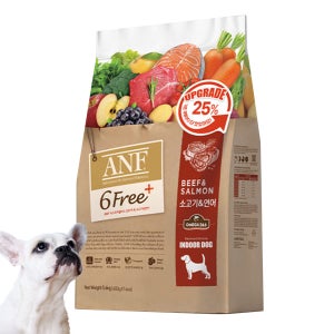 ANF 6free+ 식스프리플러스 인도어 독 사료 소고기+연어, 5.6kg, 1개