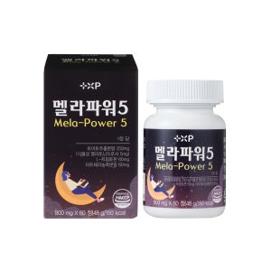 플러스엑스팜 멜라파워5 식물성 멜라토닌 5mg, 트립토판, 테아닌 함유 60정 2개월분