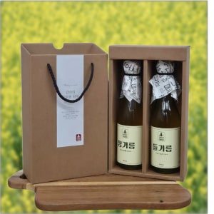 국산 저온압착 참기름+들기름 추석선물세트 300ml 2구 SET