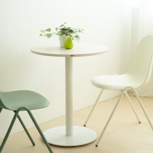 원형카페테이블 2인용 식탁 600 화이트