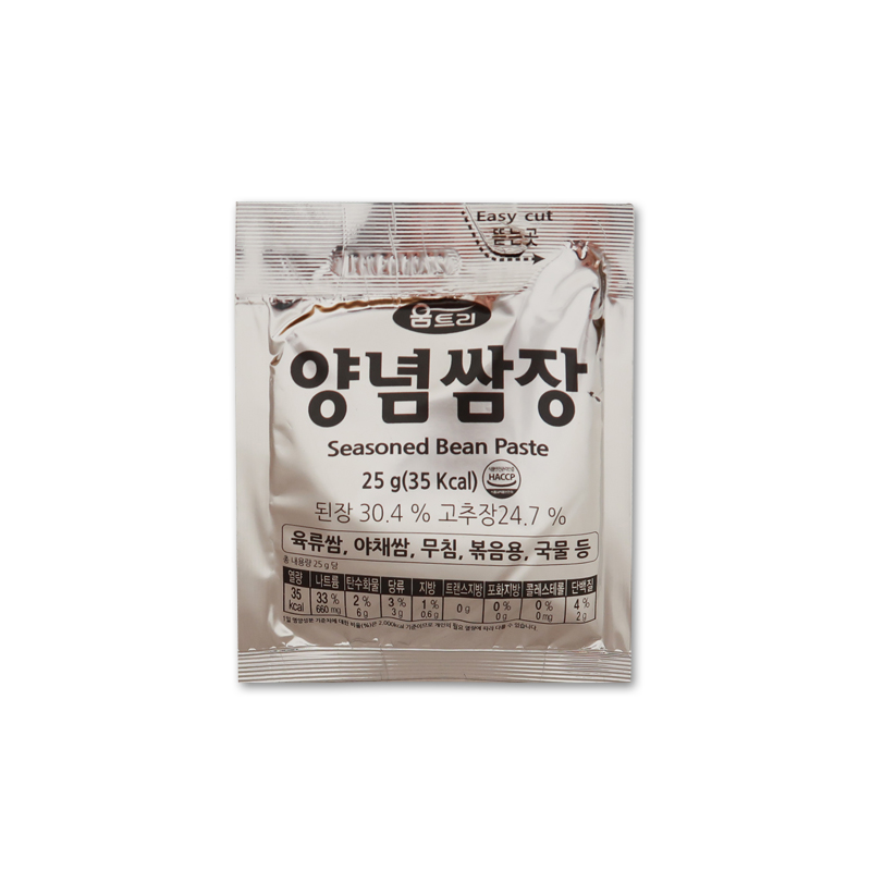 움트리 일회용 양념 쌈장 25g 캠핑용 배달용 소포장 쌈장