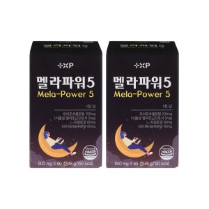 플러스엑스팜 멜라파워5 식물성 멜라토닌 5mg, 트립토판,테아닌 함유 60정 2개월분 2개