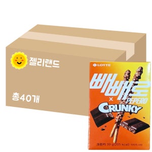 롯데 크런키 빼빼로 39g X 40개 (1BOX)