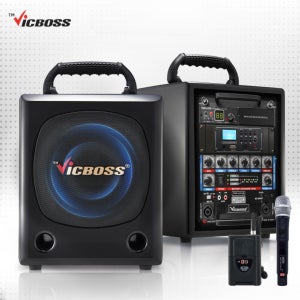 빅보스 PWA-H831CB 250W 행사 강의용 블루투스 휴대용 이동식앰프 무선마이크 1개