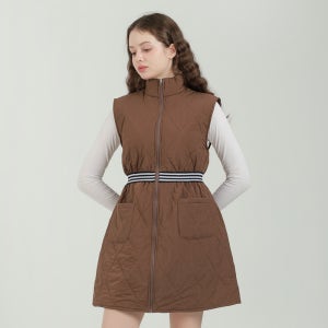 여성골프웨어 여자골프의류 골프원피스 간절기 가을 겨울 퀼팅 허리밴딩 스판 골프복